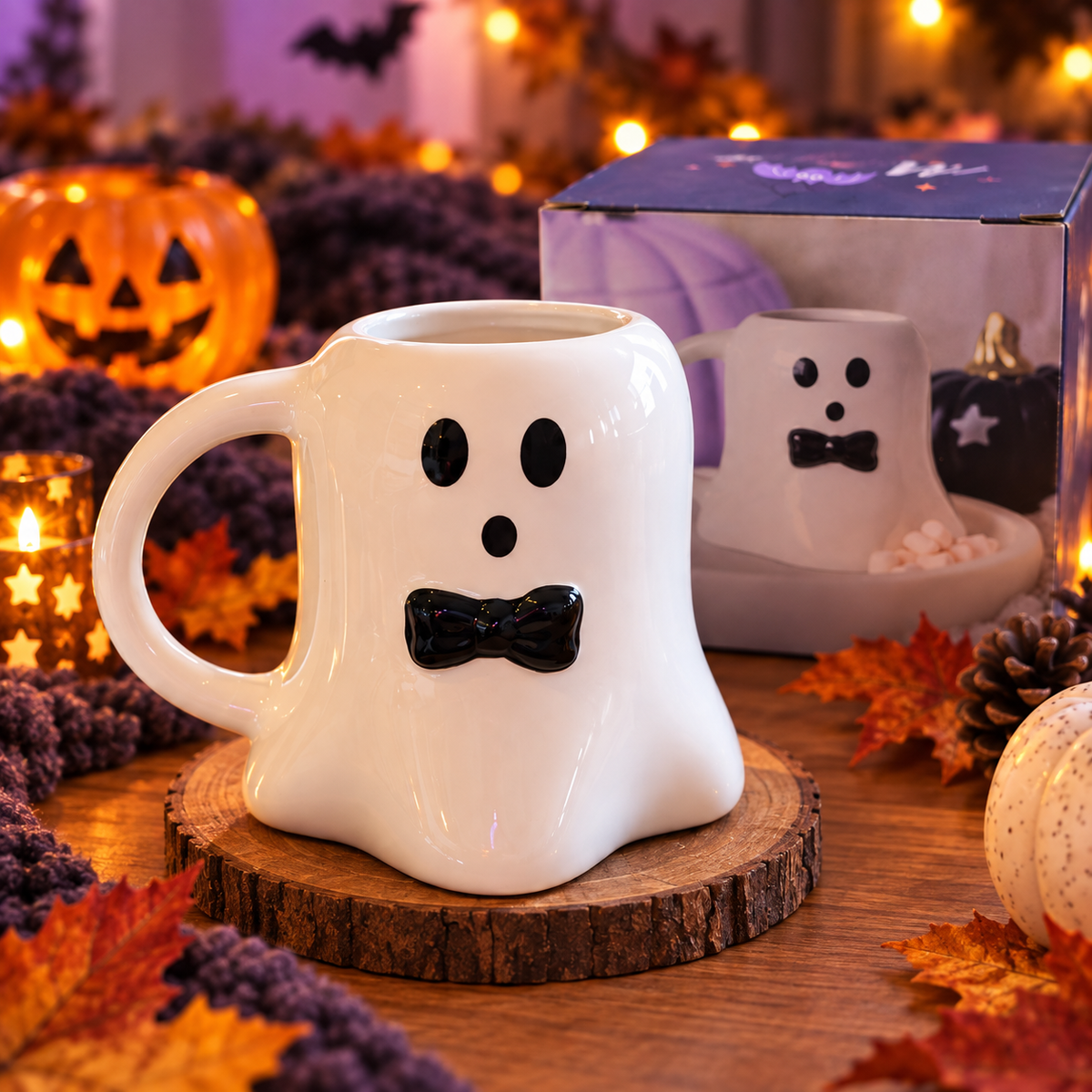 Ghost with Bow Tie Halloween Gift Set