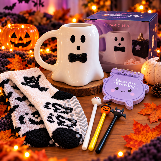 Ghost with Bow Tie Halloween Gift Set