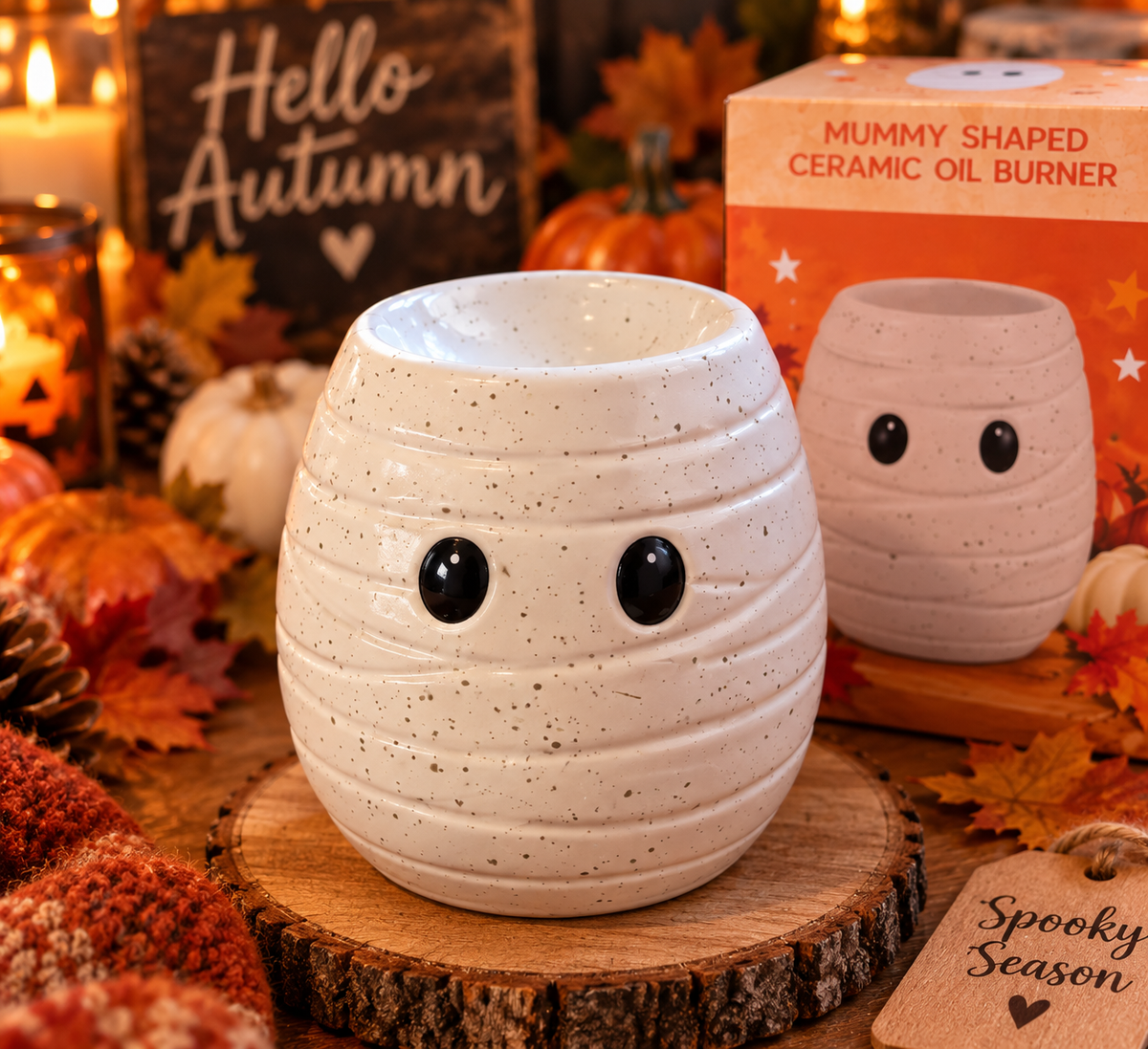 Mummy Wax Burner Halloween Gift Set