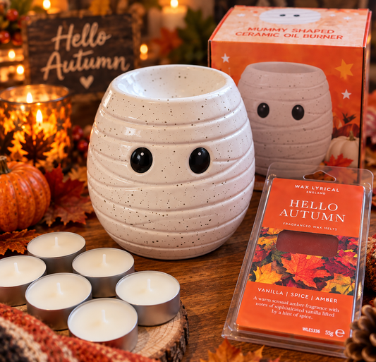 Mummy Wax Burner Halloween Gift Set