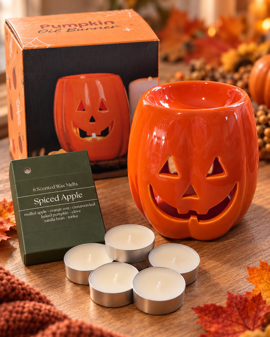 Pumpkin Wax Burner Halloween Gift Set
